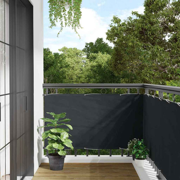 vidaXL Balcony Privacy Screen Oxford Fabric 75x400 cm Anthracite