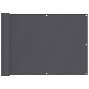 vidaXL Balcony Privacy Screen Oxford Fabric 90x400 cm Anthracite