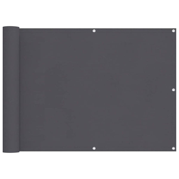 vidaXL Balcony Privacy Screen Oxford Fabric 90x400 cm Anthracite