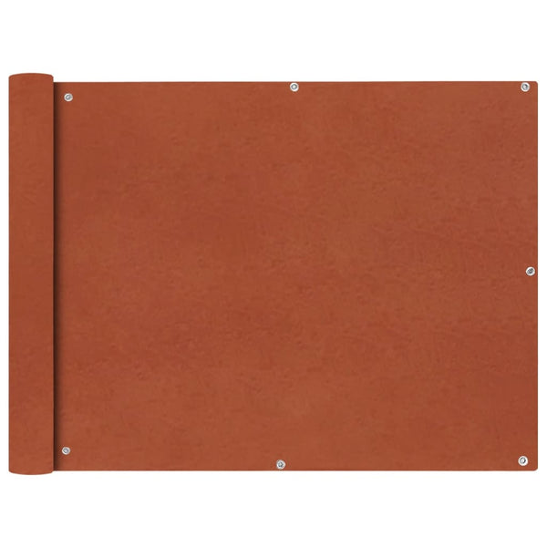 vidaXL Balcony Privacy Screen Oxford Fabric 90x400 cm Terracotta