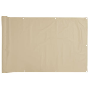 vidaXL Balcony Privacy Screen Oxford Fabric 75x600 cm Beige