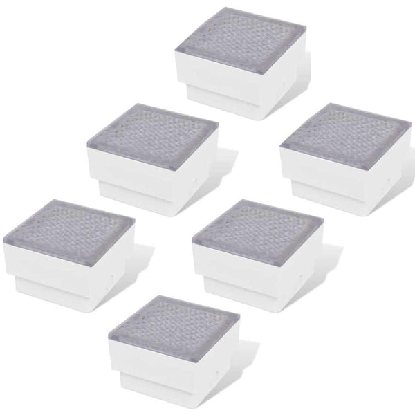 vidaXL LED Outdoor Ground Lights 6 pcs 100x100x68 mm