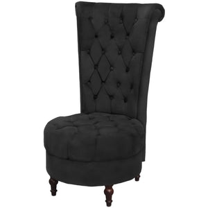 Hochlehner-Sessel Schwarz Stoff