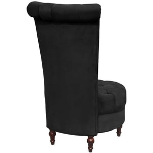 vidaXL High-Back Armchair Black Fabric