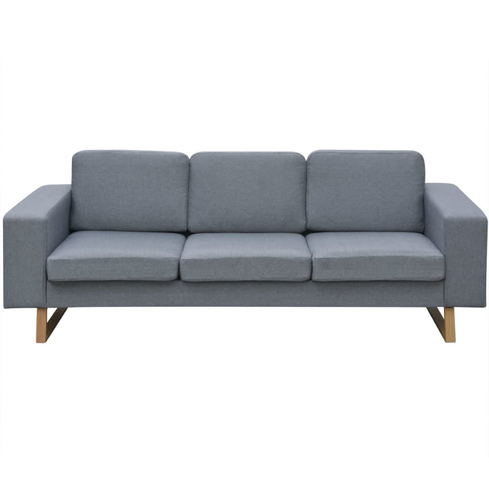 vidaXL 3-Seater Sofa Fabric Light Grey