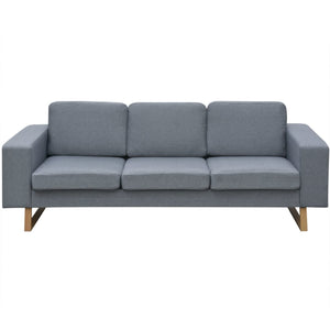 vidaXL 3-Seater Sofa Fabric Light Grey