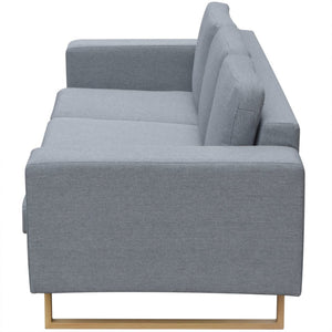 vidaXL 3-Seater Sofa Fabric Light Grey