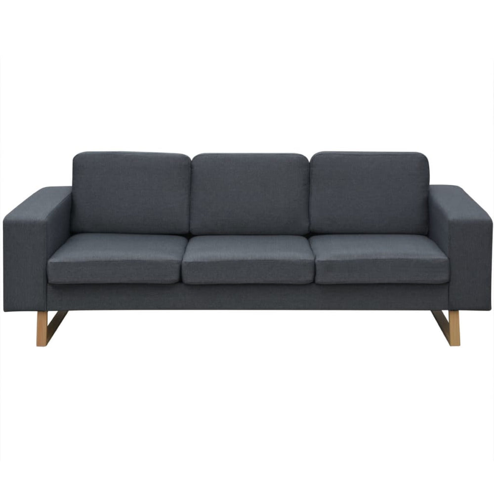 vidaXL 3-Seater Sofa Fabric Dark Grey