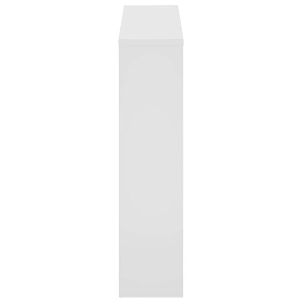 vidaXL Shoe Cabinet with 2 Compartments Mirror White 63x17x67 cm