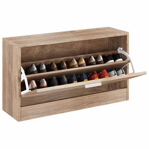 vidaXL Shoe Bench Oak 80x24x45 cm