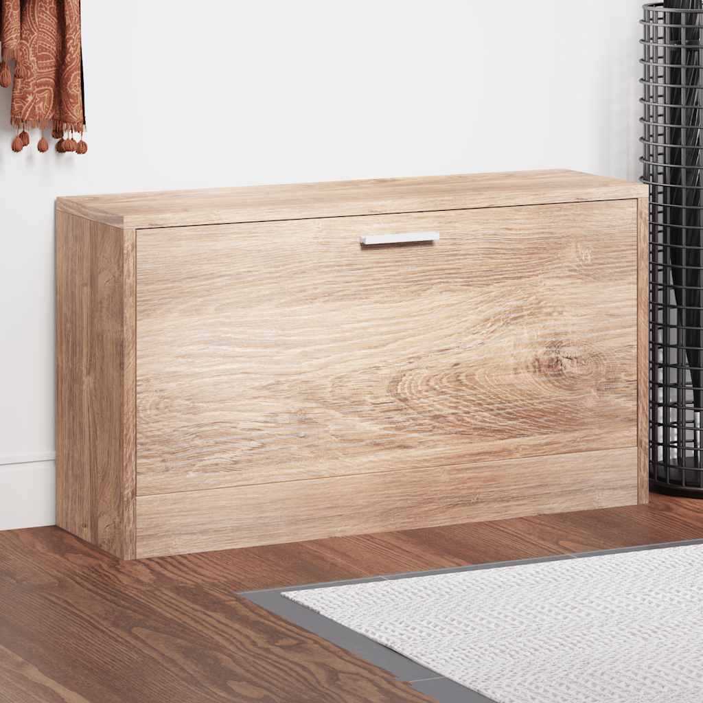 vidaXL Shoe Bench Oak 80x24x45 cm