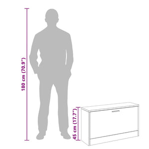 vidaXL Shoe Bench White 80x24x45 cm