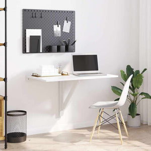 vidaXL Wall-Mounted Folding Table White 100x60 cm