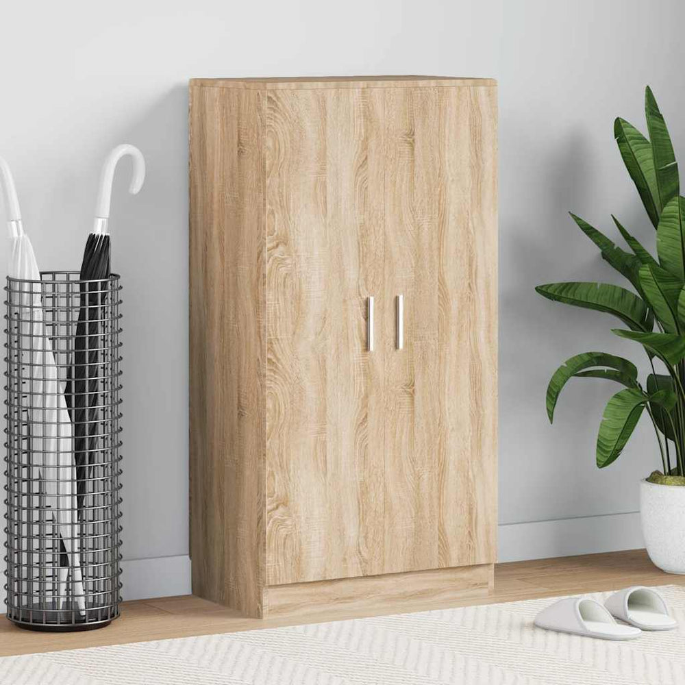 vidaXL Shoe Cabinet with 7 Compartments Oak Look