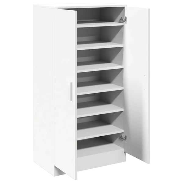 vidaXL Shoe Cabinet with 7 Compartments White