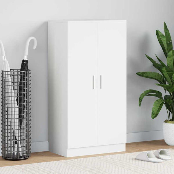 vidaXL Shoe Cabinet with 7 Compartments White