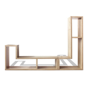 vidaXL Double L-Shaped TV Cabinet Oak