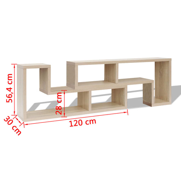 vidaXL Double L-Shaped TV Cabinet Oak