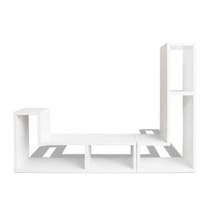 vidaXL Double L-Shaped TV Cabinet White