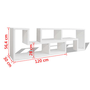 vidaXL Double L-Shaped TV Cabinet White