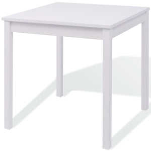 vidaXL 3-Piece Dining Set Pine Wood White