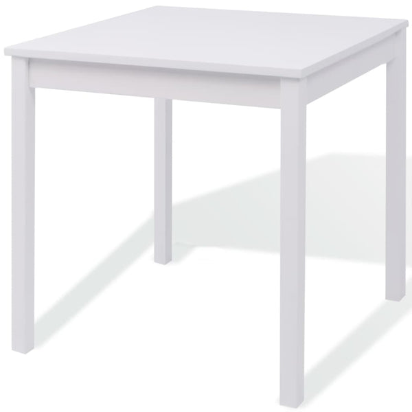 vidaXL 3-Piece Dining Set Pine Wood White