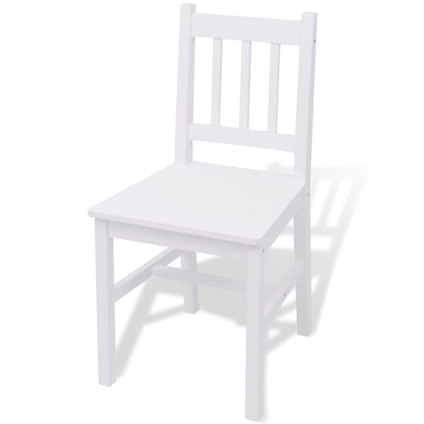 vidaXL 3-Piece Dining Set Pine Wood White