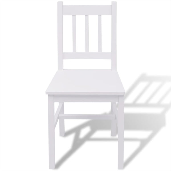 vidaXL Five-Piece Dining Table Set Pine Wood White