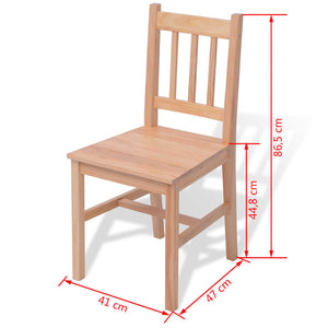 vidaXL Seven-Piece Dining Set Pine Wood