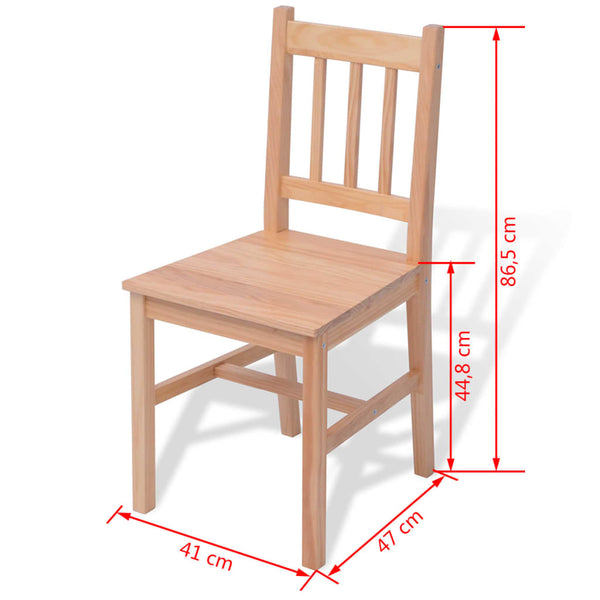 vidaXL Seven-Piece Dining Set Pine Wood