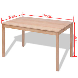 vidaXL Seven-Piece Dining Set Pine Wood