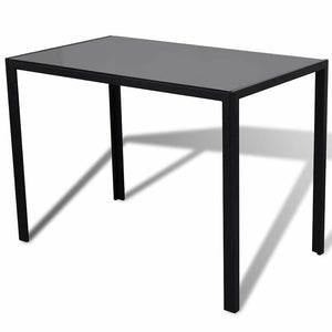 vidaXL 5-Piece Dining Set Black