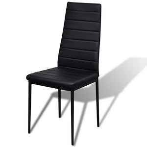 vidaXL 5-Piece Dining Set Black