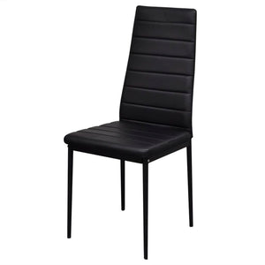 vidaXL 7-Piece Dining Set Black