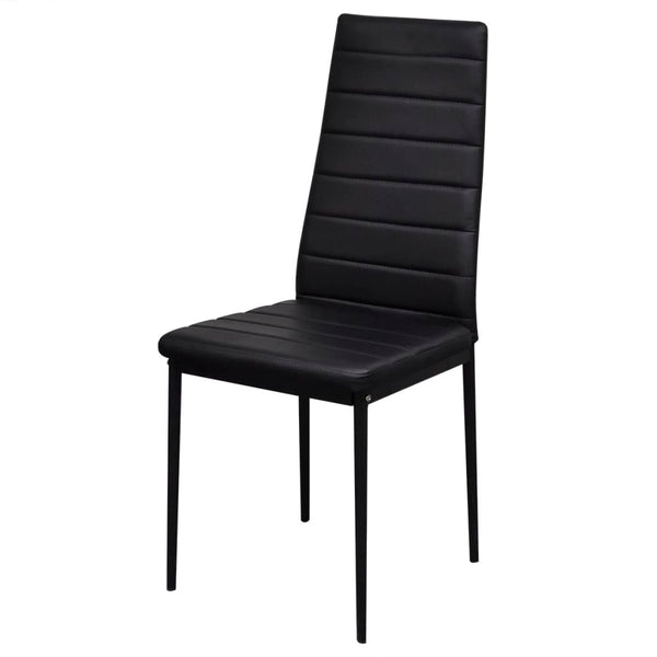 vidaXL 7-Piece Dining Set Black