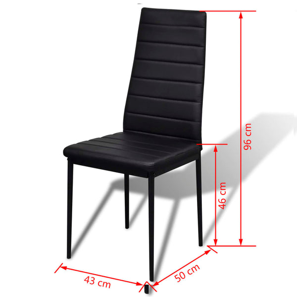 vidaXL 7-Piece Dining Set Black