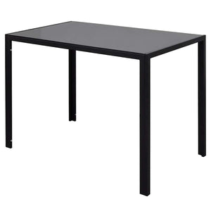 vidaXL 5-Piece Dining Set Black and White