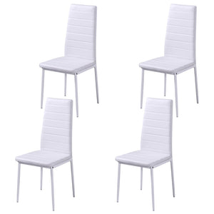 vidaXL 5-Piece Dining Set Black and White