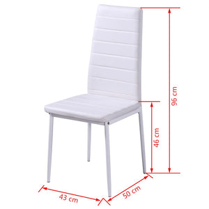 vidaXL 5-Piece Dining Set Black and White