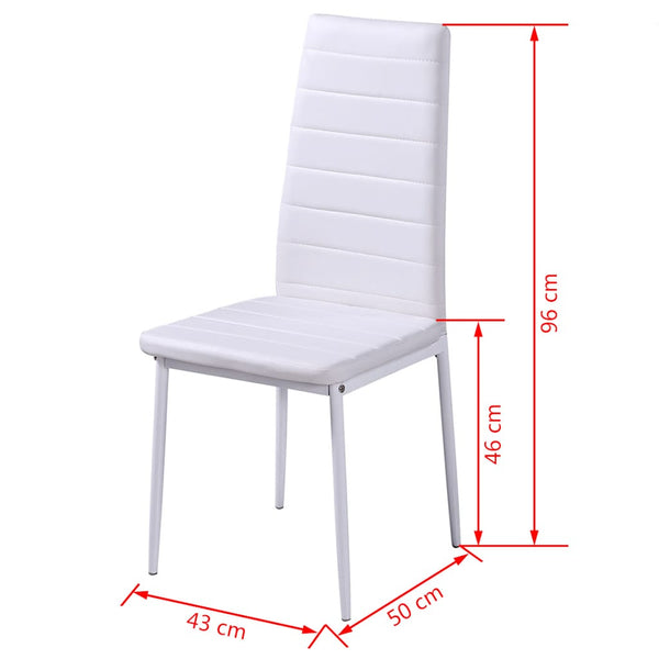 vidaXL 5-Piece Dining Set Black and White