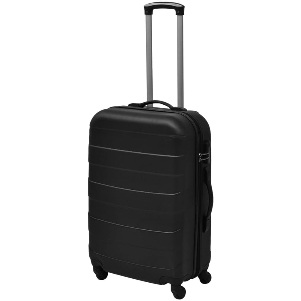 vidaXL 3-Piece Hardside Luggage Set Black 45.5/55/66 cm