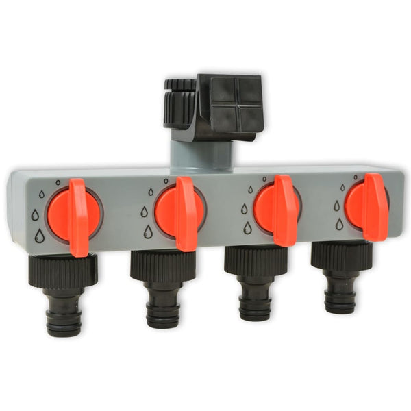 vidaXL Automatic Irrigation Timer with 4 Zones 3 V