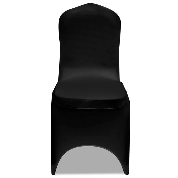 vidaXL Stretch Chair Cover 4 Pieces Black