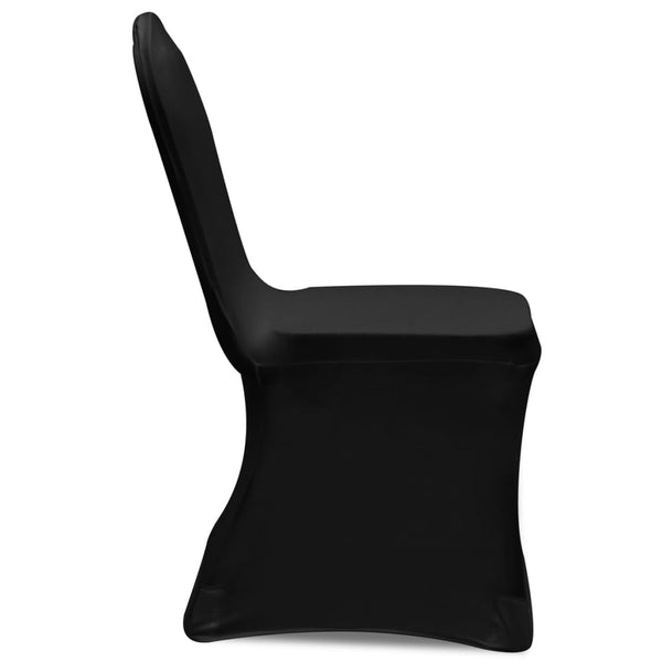 vidaXL Stretch Chair Cover 4 Pieces Black