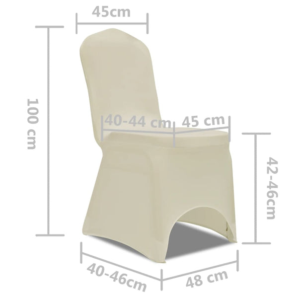vidaXL Stretch Chair Covers 4 pcs Cream