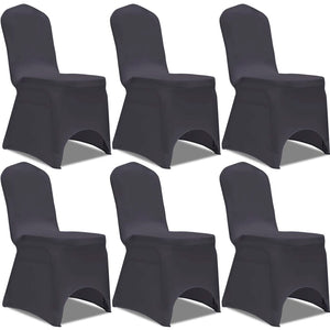 vidaXL Stretch Chair Covers 6 pcs Anthracite