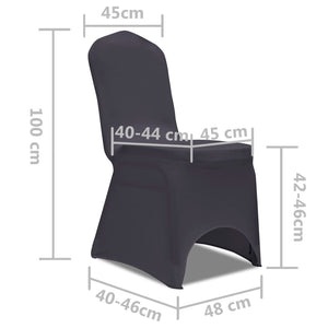 vidaXL Stretch Chair Covers 6 pcs Anthracite
