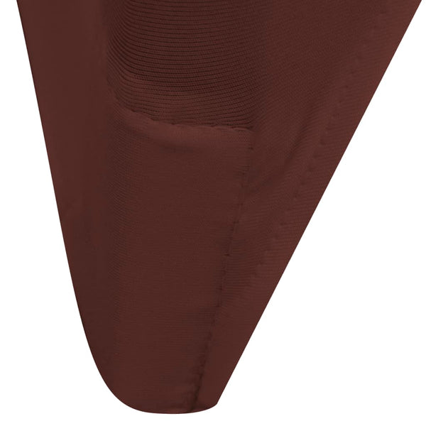 vidaXL Stretch Chair Cover 6 Pieces Brown