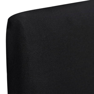 vidaXL Stretch Chair Covers Straight 4 pcs. Black