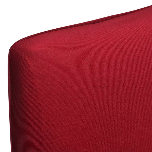 vidaXL Stretch Chair Covers Straight 4 pcs. Burgundy
